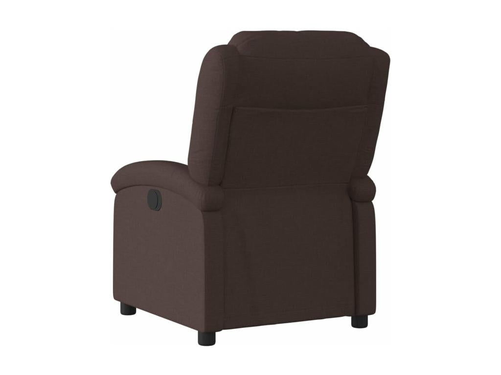 Dark Brown Fabric Reclining Armchair AEEZ78904