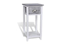 Bedside table with 1 drawer, grey and white, GOQS33452