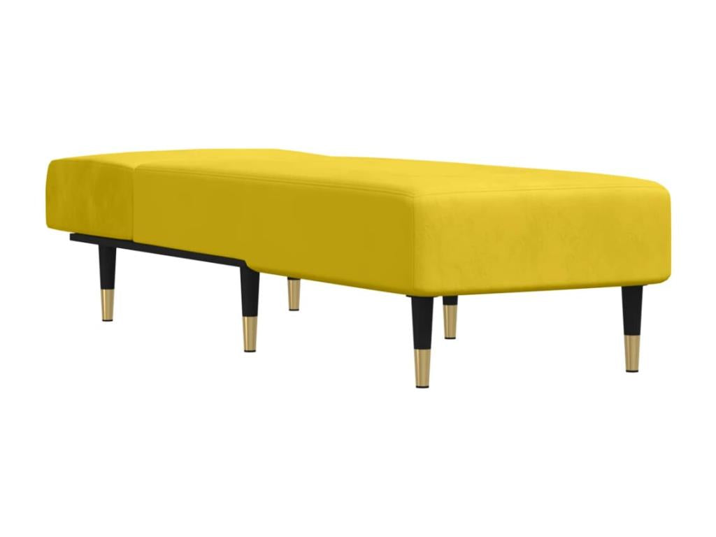 Yellow velvet chaise longue PXVM35915