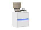 Wall-mounted bedside tables with Luxa Meubères LED lighting, 2 pcs, white PQUH41906