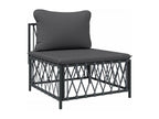 Garden furniture set with cushions, 5 pieces, anthracite steel ODGT88759