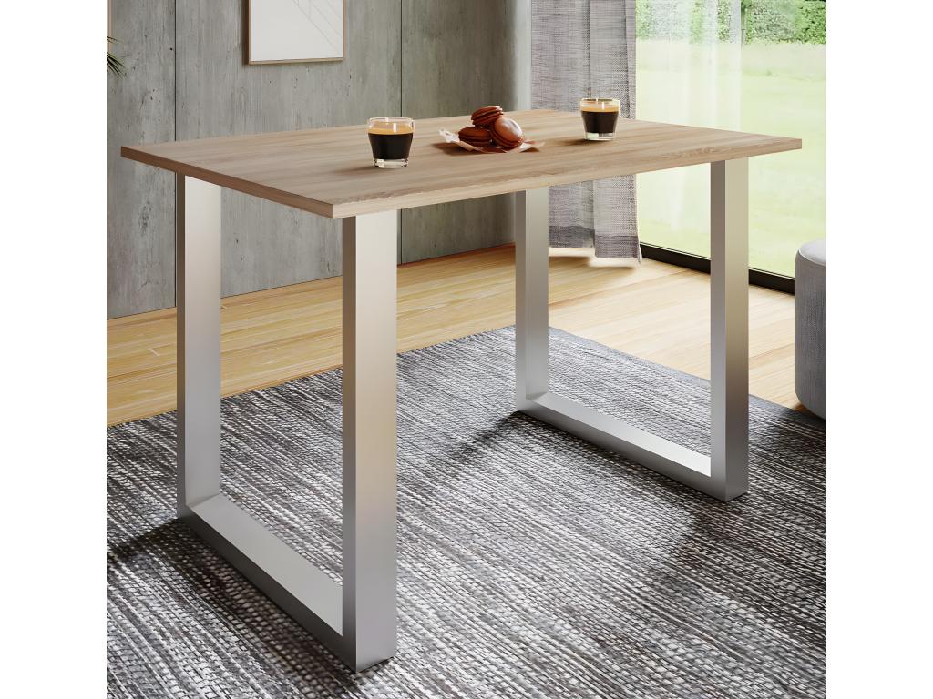 Luxameub PINPAI Wooden Kitchen Table Dining Table Xona U Silver 50 - 140 - Oak Luxameub TPGS40944