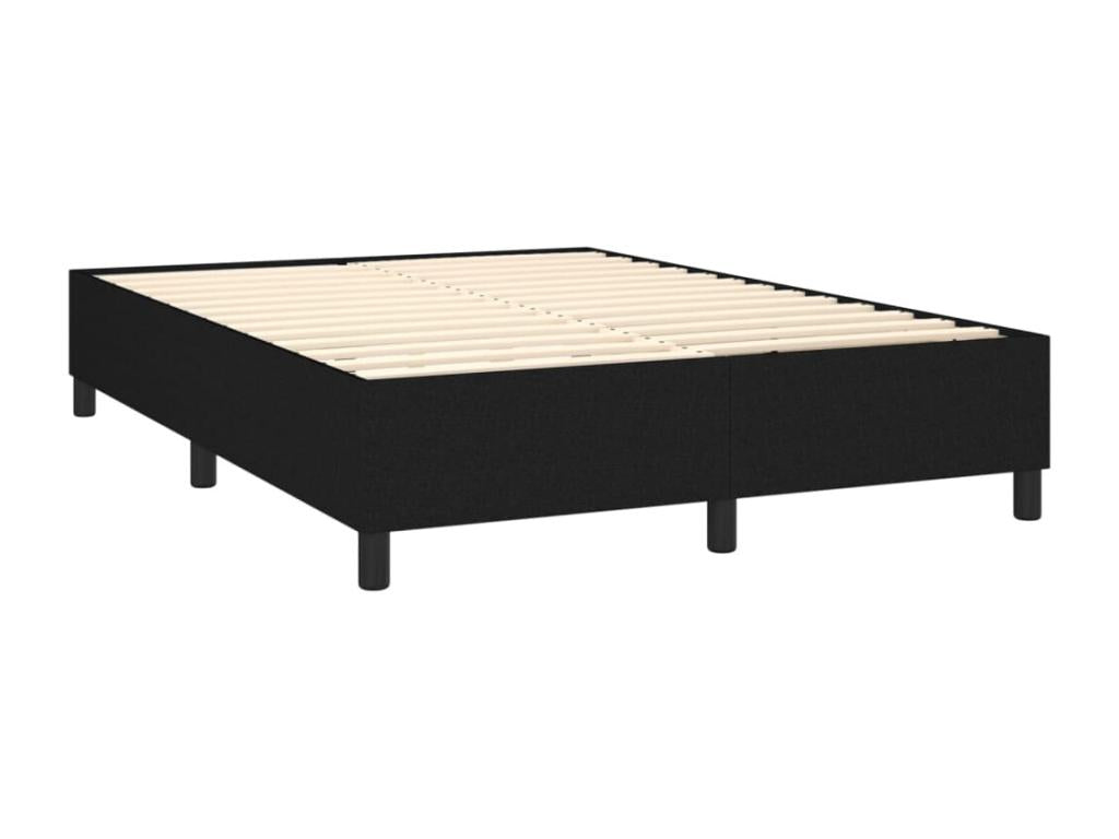 Luxameub bed base with LED mattress, black, 140x200 cm, fabric, LJFK89235