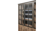 Luxameub - 8-Door Bookcase, Wood Look and Black Metal EAAW88974