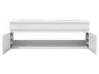 Bathroom vanity unit with double sink, 120cm, illuminated mirror, white PMUJ04936