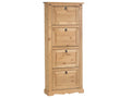 Cosymeub Mexican-style shoe cabinet with 4 drop-down doors in solid pine with a stained and waxed finish FSIE81190