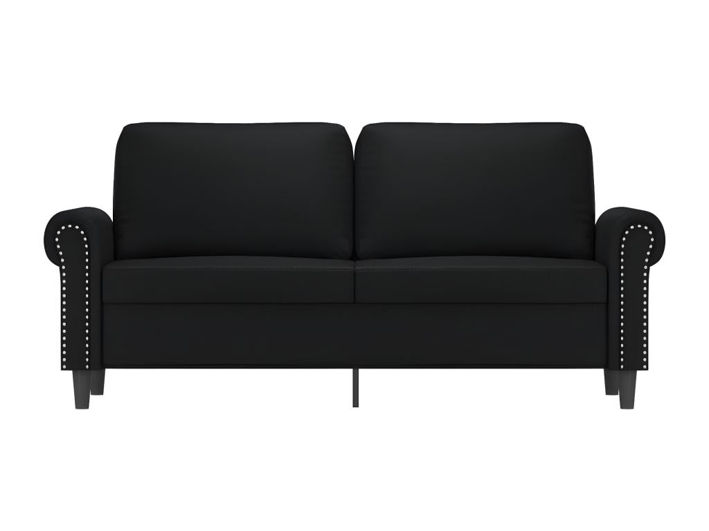 2-seater sofa, black, 140 cm, faux leather, VOGD44682