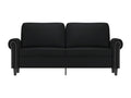 2-seater sofa, black, 140 cm, faux leather, VOGD44682