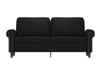 2-seater sofa, black, 140 cm, faux leather, VOGD44682