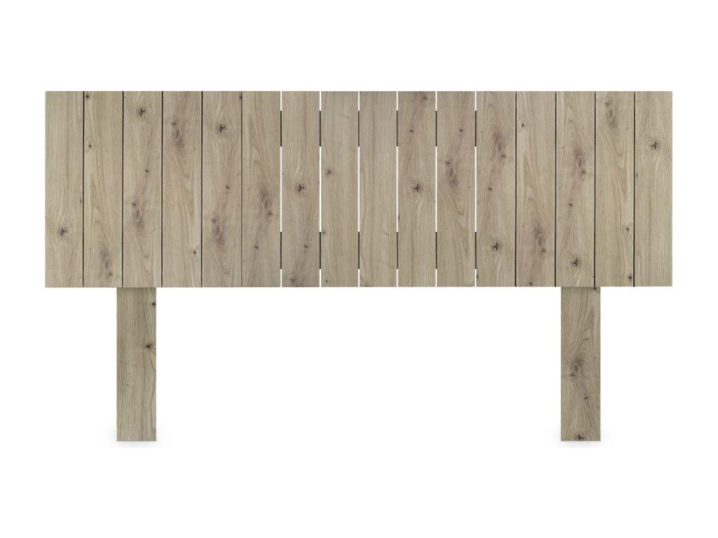 Luxameub Recycled Wood Headboard, Vertical Style, with Legs, 135x115cm, Fits 135cm Beds - Oak ADID17428