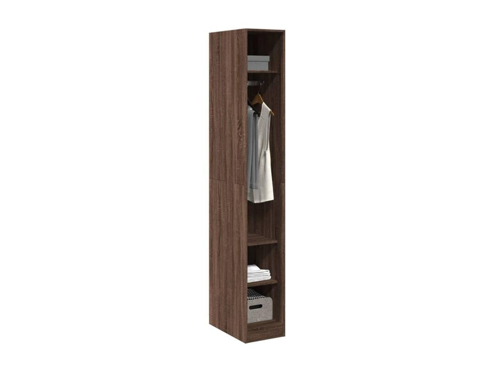 Brown oak wardrobe 30x50x200 cm engineered wood MVKF96457