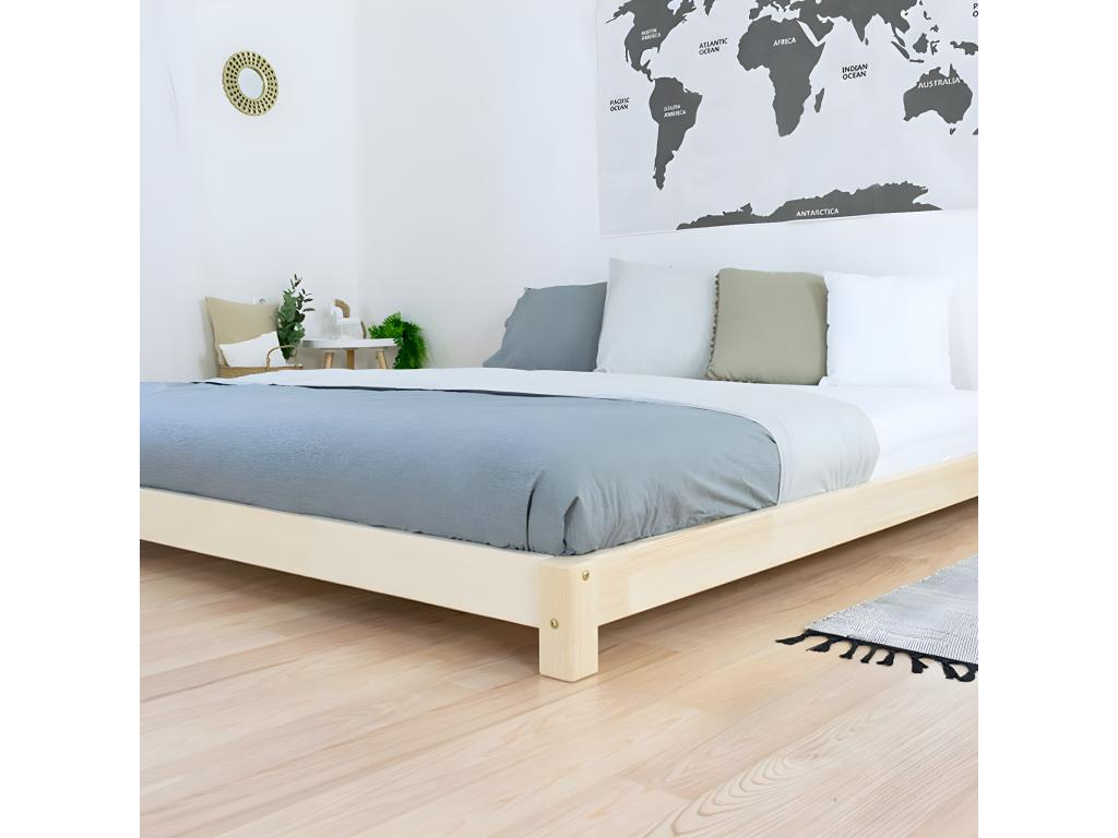 Double bed 200x200 Tatami style - Wood LAHF95159