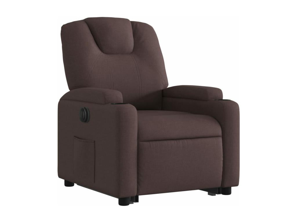 Dark brown fabric electric recliner chair QBBT59914