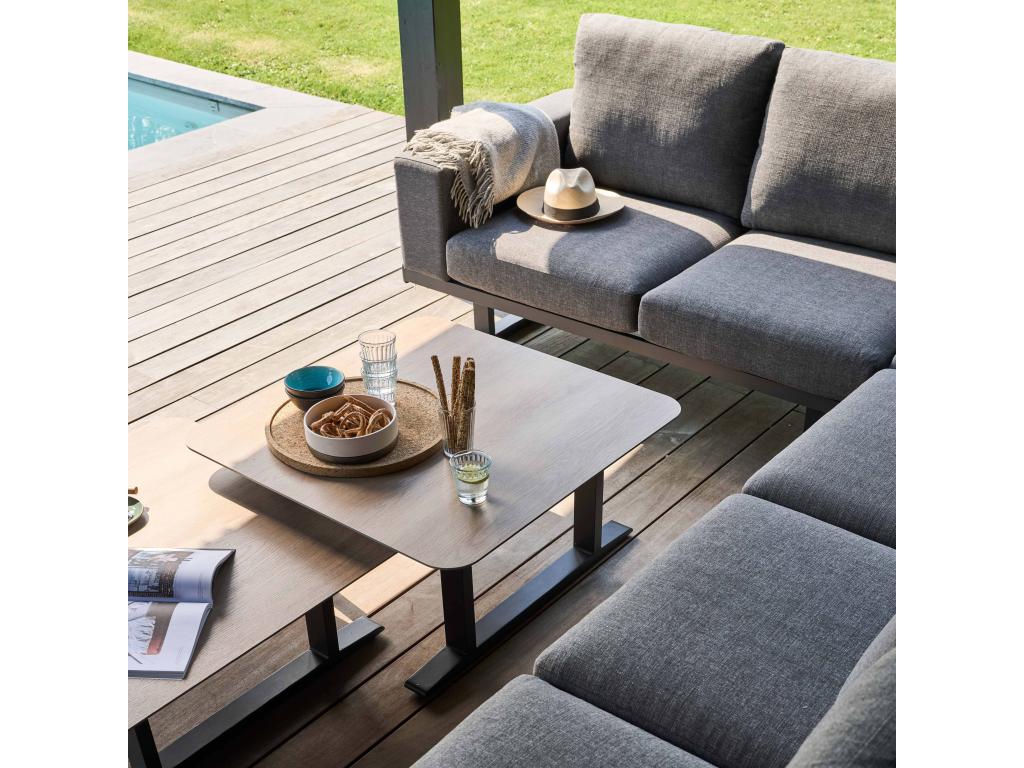 5-seater grey corner garden lounge set YLMG27753