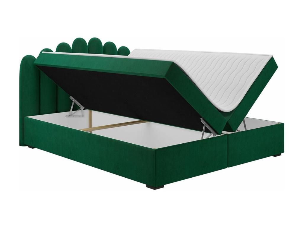 Luxameub 100 Continental Double Bed, Light Brown, 180x200cm, Upholstery 180cm XJGD79804