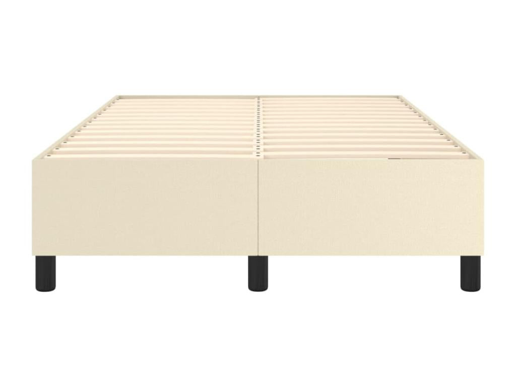 Cream upholstered bed base 120x200 cm Faux leather TMRW52258