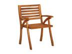 Garden chairs with cushions, set of 4, solid teak wood, AVUC83910