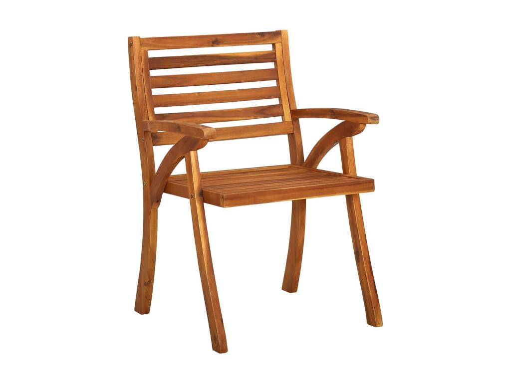 Garden chairs with cushions, set of 4, solid teak wood, AVUC83910