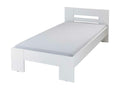 Adult bed in white wood - length 204 x depth 96 x height 71 cm XDQH16785