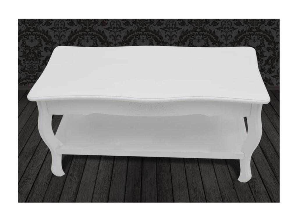 Coffee table 2 layers MDF White TYBE76600
