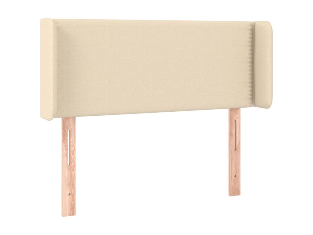 Headboard with wings, Cream, 103x16x78/88 cm, Fabric TPZH14662