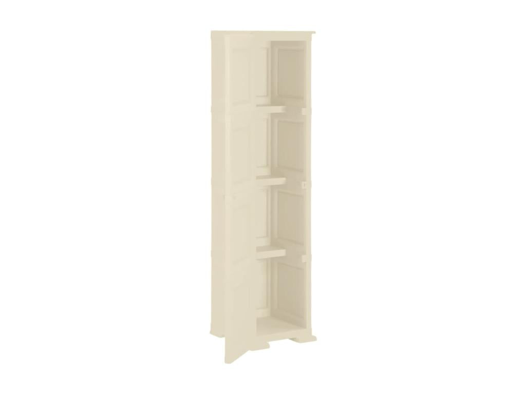Plastic wardrobe 40x43x164 cm, white angora wood design, MNMJ64259