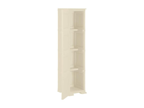 Plastic wardrobe 40x43x164 cm, white angora wood design, MNMJ64259