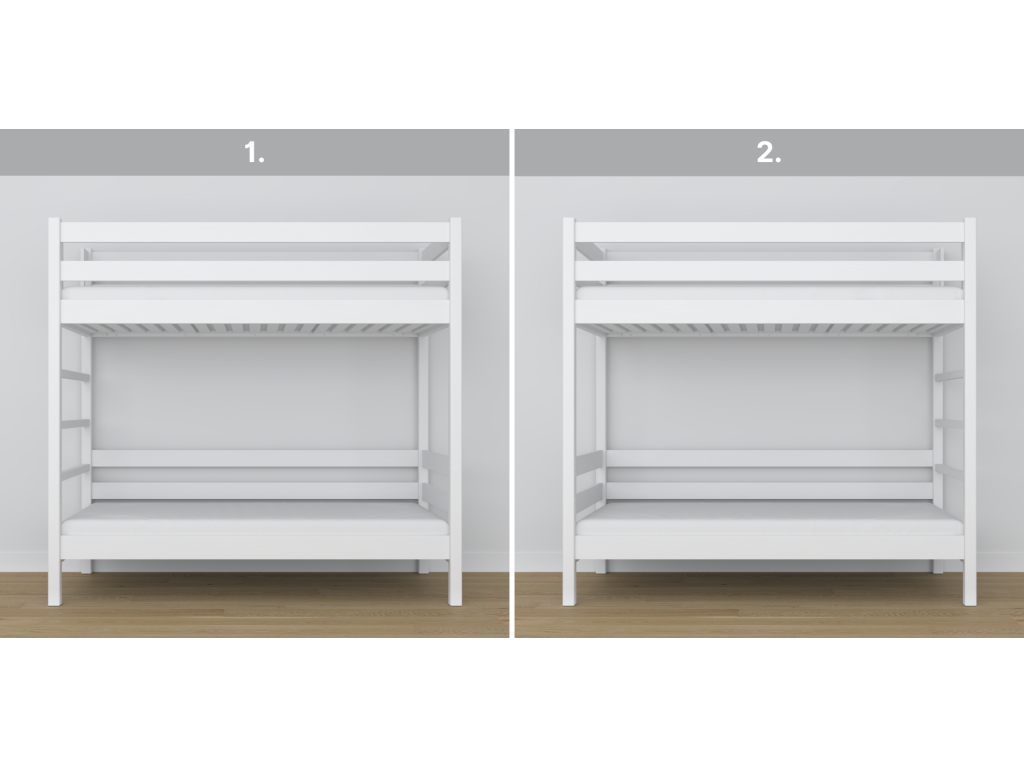 Wooden bunk bed N03 White 90x180 KDDE76218