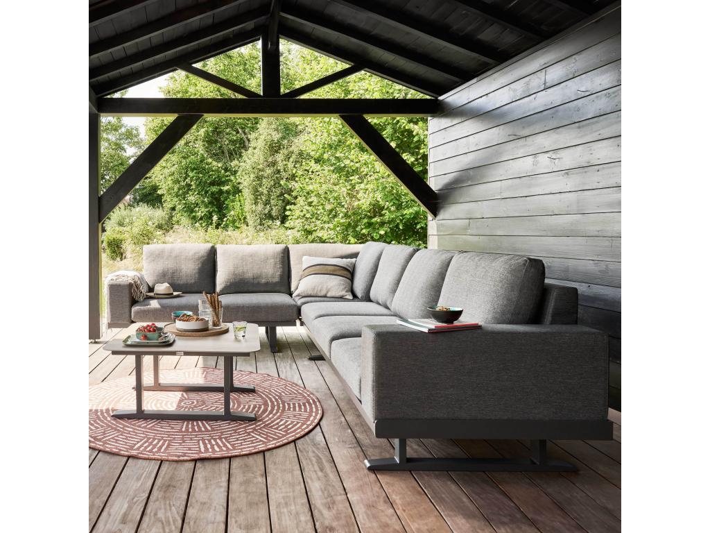 5-seater grey corner garden lounge set YLMG27753