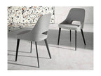 Luxameub white fabric chair with black steel legs - Set of 2 - Color Luxameub 55 FOYN00665