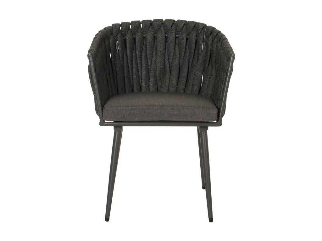 Luxameub-N38 dining chair, set of 6, anthracite, dark grey cushion TFCV45632