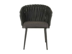 Luxameub-N38 dining chair, set of 6, anthracite, dark grey cushion TFCV45632