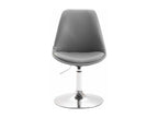 Set of 4 dining chairs - Faux leather / Metal - Grey - Luxameub LVDD53475