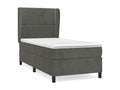 Luxameub bed base and mattress, Dark Grey 90x200 Velvet BFYI06940