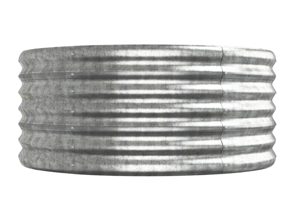 Raised garden bed, powder-coated steel, silver, YWGC03284