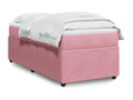 Cosymeub bed base with mattress, Pink 90x200 cm Velvet ZVWM76738