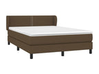 Upholstered bed base with mattress, dark brown, 140x190 cm, GKMZ36234