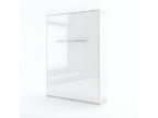 Luxameub Wall Bed with Mattress Included, Vertical, 140x200cm, Glossy White, Consus Folding Bed, Luxameub MFWA24058