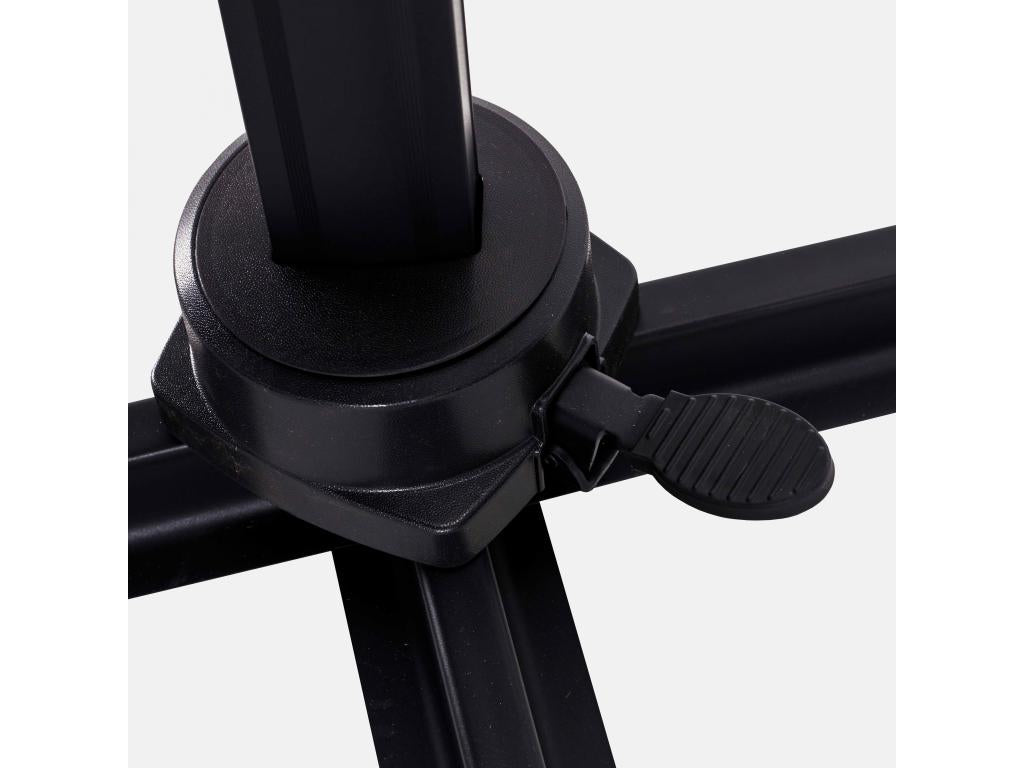 3x4m cantilever parasol and 4 aluminum base plates Luxameub QPGP86787