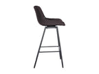 Brown metal swivel bar stool 49x56x105 cm 10 0005471 NAXU63833