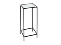 PINPAI - Black Side Table with Textured Glass Top IRPG13814