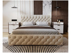 Luxameub Elira 160x200 cm Adult Bed with Storage - Upholstered Double Bed with Headboard - Velvet Beige Luxameub Velvet 2201 KPWW02211