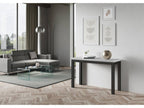 Extendable folding table 120x45/90 cm Everyday Double Ash White frame Anthracite KIUG75082