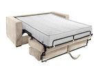 3-seater express convertible sofa in pink corduroy - Cosymeub wide sleeping area 140 cm - 22 cm mattress Cosymeub IMXD37106