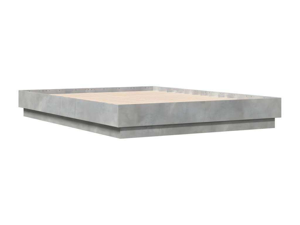 Bed frame without mattress, concrete grey, 135x190 cm FXSE03630