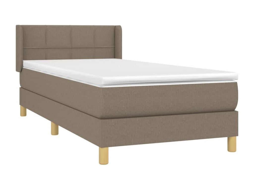 Upholstered bed base with Cosymeub mattress 100x200 cm Fabric YUDI93208