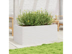 White planter 110x60x45.5 cm solid pine wood JUUK95513
