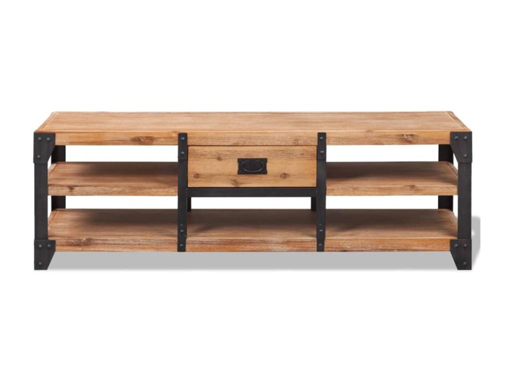 TV stand 140x40x45 cm solid wood Luxameub BCBY47543