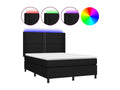 Luxameub bed base with LED mattress, black, 140x200 cm, fabric, LJFK89235