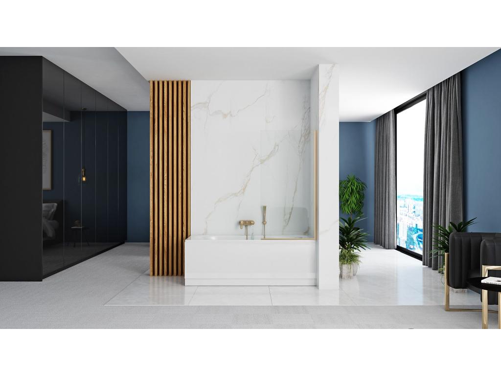 Luxameub Elegant 70 Gold Bath Screen NTOF85595
